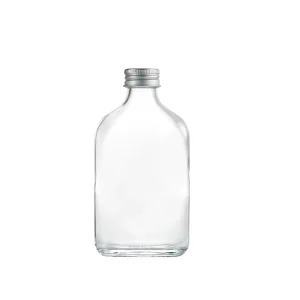 Stock 100ml Clear Mini Liquor Vodka Glass Bottle Cold Brew Coffee Flask Flat Spirit Bottle