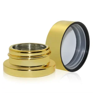 Stock Child Resistant 5ml 9ml Black Uv Glass Smell Proof Concentrate Wax Childproof Jars with Screw Lid Cosmetic Jar