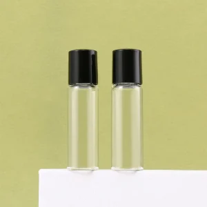 Stock Mini 5ml Clear Roll on Glass Bottle Small Roller Perfume Bottles Essential Oil Vial Cosmetic Packaging