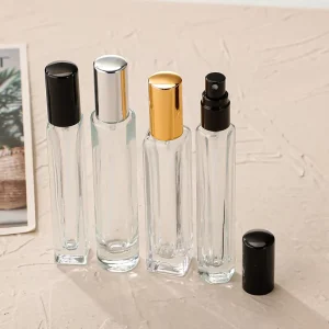 Stock Quantity Customized 10ml Luxury Square Modern Perfume Glass Bottle with Sprayer