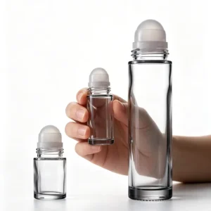 Straight Round Glass Roller Ball Bottle 30ml 50ml 100ml for Antiperspirant Massage Oil Body Fragrance and Essential Oil