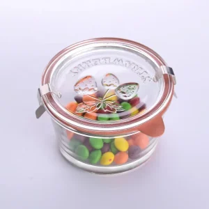 Strawberry Cherry Lid Glass Canning Jars with Clip Lid Food Grade Wide Mouth Glass