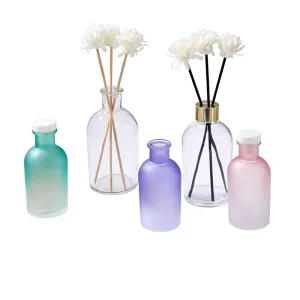 Strengthened Glass Aromatherapy Bottle for DIY Car Diffuser Screw-Top Cylindrical Gradient Color