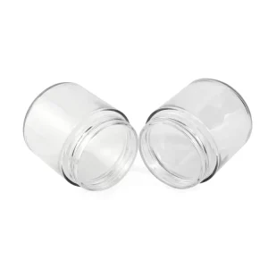 Stylish Clear Glass Jar with Child Proof Cap for Practical and Decoration Use
