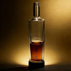 Super Flint Glass Bottle for Mezcal, Liquor, Brandy, Gin, and Rum with Decal Printing and Cork or Screw Cap