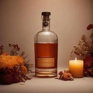 Super Flint High End Exclusive 700ml Customisable Glass Bottle with Cork for Whisky Vodka Liquor Spirits Gin Rum Tequila Brandy