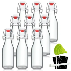 Swing Top Glass Bottles Airtight Rubber Seal Flip Caps Home Brewing Kombucha Beverages Oil Vinegar Water Soda Kefir