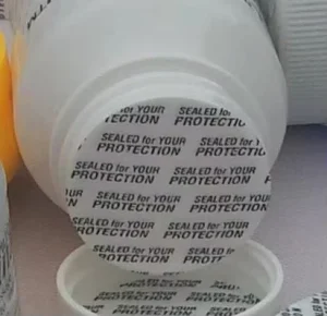 Tamper Evident Self Adhesive ABS Plastic PS Foam Lid Seal Pressure Sensitive Closure for Glass Jars Bottles Bottle Caps Lids