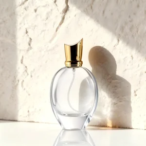 Teardrop Glass Perfume Spray Bottle 30ml 50ml 75ml 100ml Gold Cap Refillable Screen Printed Fragrance Container for Luxury Gift