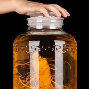 Textured Airtight Food-Grade Wide-Mouth Frosted Glass Storage Jars