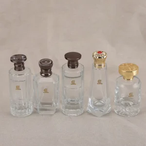 Thick Bottom Empty Glass Perfume Bottles with Different Style Caps for Packaging
