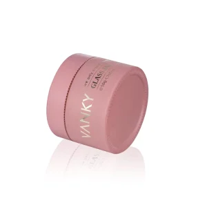 Thick-Bottom Pink Frosted Glass Cosmetic Cream Jars with ABS Lid