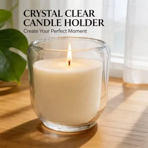 Thick Clear Glass Candle Jar for Candle Making