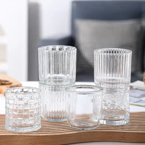 Thick Transparent Glass Candle Jar, 6oz 10oz