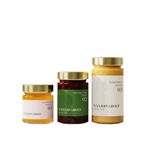 Thickened Glass Jar with Metal Lid Leak and Moisture Proof Food Container for Honey Tea and Kitchen Storage