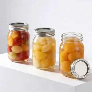 Thickened Glass Mason Jars with Airtight Metal Lids for Jam and Pantry Storage