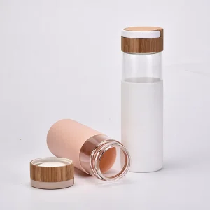 Thickened Reusable Leak-Proof Eco-Friendly Clear Travel BPA-Free Glass Water Bottle for Hot and Cold Drinks