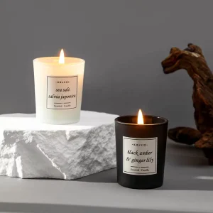 Three Color Glass Soy Wax Candle Smokeless Fragrance Wedding Bar Gift Factory Direct Supply