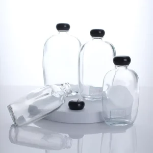Transparent 100ml 120ml 200ml 250ml 350ml 500ml Reusable Glass Juice Bottle Glass Bottles for Alcoholic Beverages