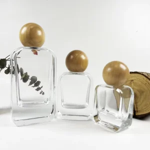 Transparent 100ml Glass Fragrance Bottle with Cap Empty Cosmetics Decanting Spray Bottle