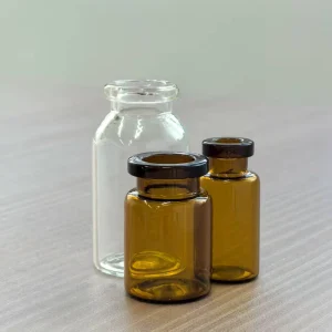 Transparent 25ml USP Type I Borosilicate Glass Medicinal Vial Clear Scale Threaded Design Customizable Printing Easy pull Cap