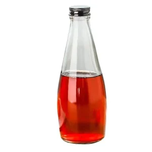 Transparent 290ml 330ml Empty Glass Beverage Bottles for Juice, Milk, Tea, and Coffee