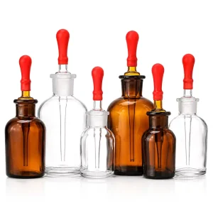 Transparent Brown Glass Dropper Bottles 30ml 60ml 125ml 250ml