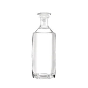 Transparent Crystal Glass Cork Liquor Bottles for Whiskey Brandy and Spirits Factory Direct
