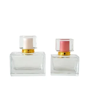 Transparent Crystal Glass Perfume Bottle with Spray