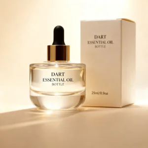 Transparent Essential Oil Perfume Gift Set Matte Finish Customizable Box 25ml Luxury Glass Bottle Precision Dropper Aromatherapy