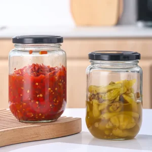 Transparent Food-Grade Heat-Resistant Glass Bottles Leakproof Stackable Dishwasher-Safe for Kitchen Storage