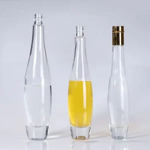 Transparent Frosted Glass 375ml Fruit Wine Bottle for Beverage Packaging