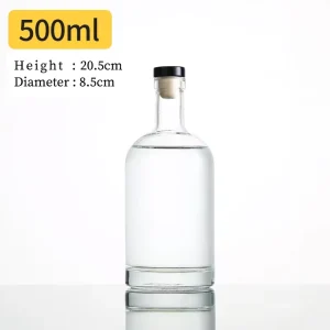 Transparent Frosted Glass Bottle for Fruit Wine Baijiu Vodka Yellow Rice and Skin Care Cream