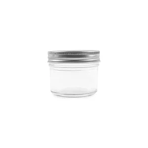Transparent Glass 4oz Chocolate Mason Jar with 70mm Lid