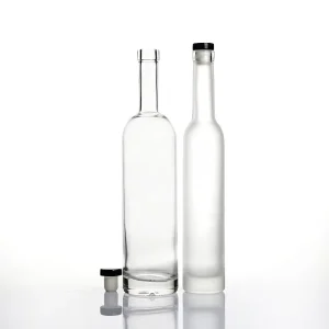 Transparent Glass Alcohol Bottle 375ml 500ml 750ml with Customized Cap for Red Wine