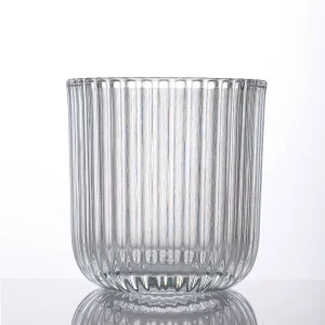 Transparent Glass Candle Container and Bottle Jar
