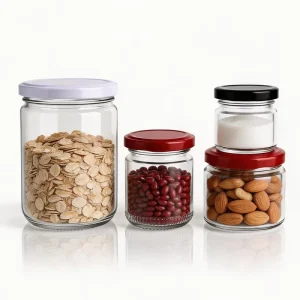 Transparent Glass Canning Jars 100ml 200ml 300ml 500ml Leakproof Heat-Resistant for Food Storage