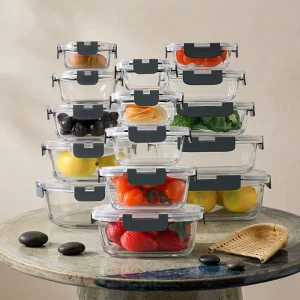 Transparent Glass Food Grade Glass Containers sealed Freezers Ovens Safe Meal Preparation Lunch Containers