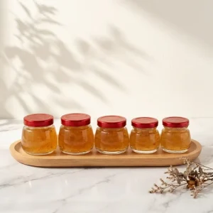 Transparent Glass Food Storage Container for Bird’s Nest Sauce Honey Nuts Seeds and Snacks
