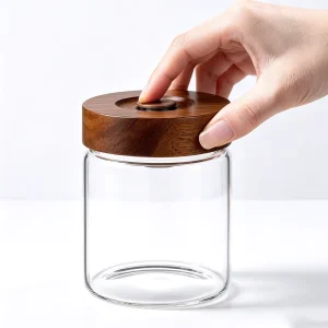Transparent Glass Food Storage Jars with Airtight Lids