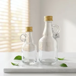 Transparent Glass Mini Wine Bottle 50ml for Baijiu with Silk Screen Customization