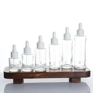 Transparent Glass Serum and Essential Oil Dropper Bottle