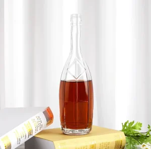 Transparent Glass Wine Bottle Vodka Liquor Whiskey Bottle 500ml Fruit Wine Glass Bottle