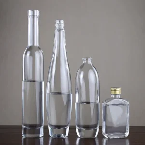 Transparent Glass Wine Bottles and Beverage Liquid Containers