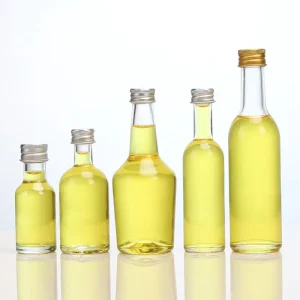 Transparent High White Glass Wine and Liquor Bottle for Alcoholic Beverages, 50ml