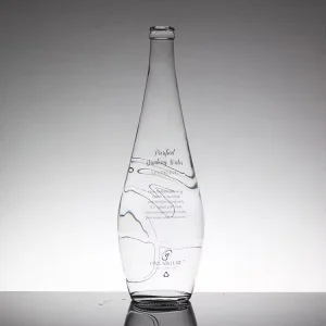 Transparent Mineral Water Glass Bottle, 350ml and 700ml