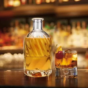 Transparent Round Flint Glass Liquor Wine Vodka Bottles 500ml 700ml 750ml with Cork