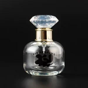 Transparent Screen-Printed Glass Perfume Bottle for Home Fragrance