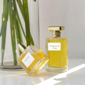 Transparent Square Atomized Spray Perfume Bottle 100ml Empty Glass Bottle