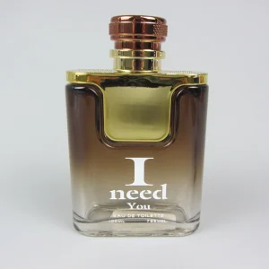 Transparent Square Empty 100ml Glass Perfume Bottle With Box